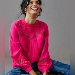 by Anthropologie Harmony Lace Blouse NWOT